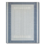 Blue Border Textured Woven Area Rug