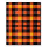 Bold Orange Black Buffalo Check Area Rug