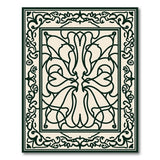 Black and White Traditional Persian Ornate Black Floral Persian Area Rug