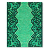Emerald Green Heritage Tribal Border Rug