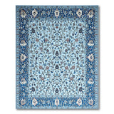 Light Blue Persian Floral Area Rug