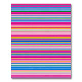 Vibrant Multicolor Striped Washable Area Rug - Low Pile & Non-Slip