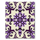Elegant Purple Damask Floral Floral Vintage Area Rug