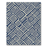 Navy Interlocking Geometric Area Rug