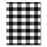 Black and White Rustic Black White Checkered Plaid Area Rug