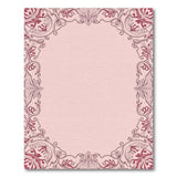 Ornate Blush Pink Floral Border Rug