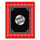 Red Heritage Tribal Rug with Striped Orb
