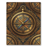 Antique Gold Compass Area Rug