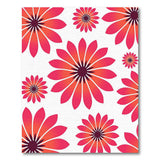 Vibrant Pink Orange Gradient Flower Area Rug
