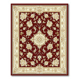 Elegant Red Persian Floral Medallion Rug