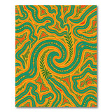 Vibrant Green Swirl Abstract Area Rug