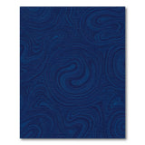 Deep Blue Abstract Wave Area Rug