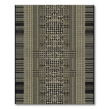 Black and White Black White Geometric Modern Area Rug