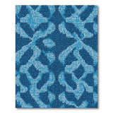 Navy Blue White Geometric Modern Area Rug
