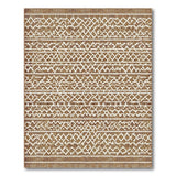 Tan Geometric Trellis Area Rug