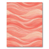 Pink Abstract Wave Pink Area Rug