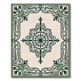 Ornate Green Persian Medallion Traditional Persian Area Rug