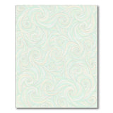 Mint Green Swirl Washable Area Rug