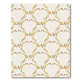 Yellow Abstract Bat Pattern Area Rug