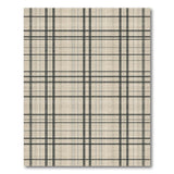 Beige and Neutral Beige Black Plaid Check Area Rug