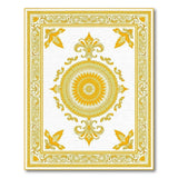 Gold and Silver Gold Medallion Persian Area Rug