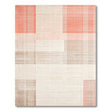 Coral Plaid Geometric Area Rug