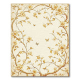 Golden Blossom Branch Floral Area Rug