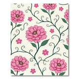 Pink Peony Floral Vine Area Rug