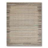 Modern Grey Grid Stripe Area Rug