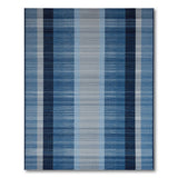 Blue and Teal Navy Blue Grey Plaid Geometric Area Rug