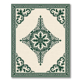 Traditional Persian Ornate Green Persian Medallion Rug