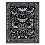 Purple Butterfly Floral Persian Area Rug
