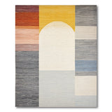 Multi-color and Patterns Vibrant Geometric Arch Multi-Color Area Rug