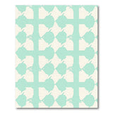 Teal Fish Geometric Silhouette Area Rug