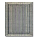 Grey Woven Framed Area Rug
