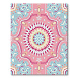 Multi-color and Patterns Vibrant Pink Teal Mandala Persian Area Rug
