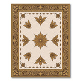 Ornate Gold Floral Vintage Area Rug