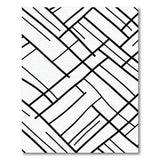 Bold Black Line Geometric Area Rug