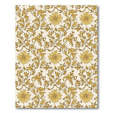 Elegant Gold Sunflower Vine Floral Rug