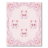 Cute Winged Kitten Pink Area Rug