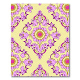 Ornate Purple Floral Medallion Area Rug