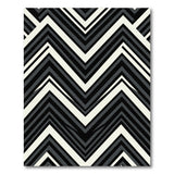Geometric Modern Bold Zigzag Black White Geometric Area Rug