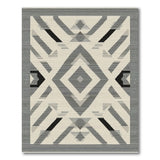 Grey Geometric Heritage Tribal Heritage Tribal Area Rug