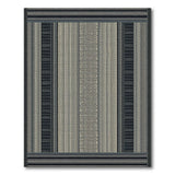 Black White Heritage Tribal Woven Area Rug