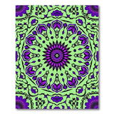 Purple Green Mandala Floral Area Rug