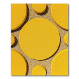 Vibrant Yellow Circles Textured Area Rug