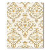 Luxurious Gold Floral Damask Area Rug