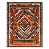 Southwestern Terracotta Diamond Southwestern Area Rug