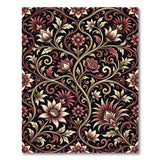 Opulent Red Floral Vintage Area Rug