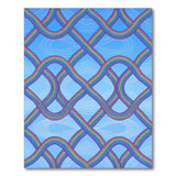 Rainbow Interwoven Loop Washable Area Rug